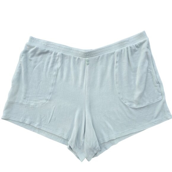 Soma Pants - Soma Womens Light Blue Ribbed Lounge Shorts size L SUPER Soft Modal Blend